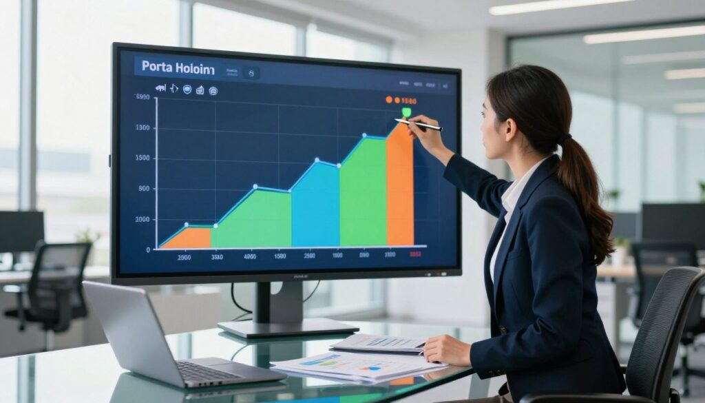 women retirement planning investment portfolio growth chart