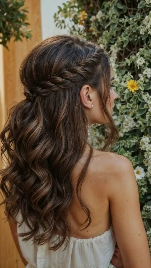Stunning prom hairstyles including updos and half-up styles for 2025.