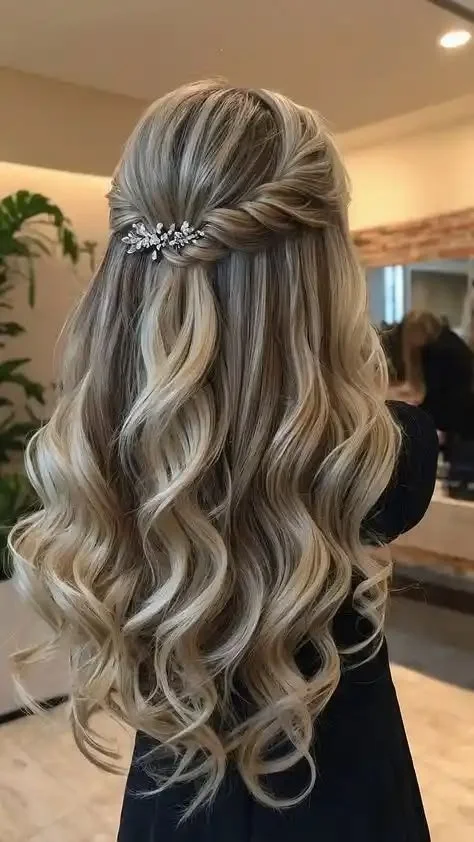 Best prom hairstyles for 2025 including elegant updos and half-up styles.