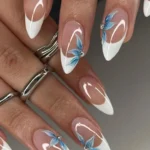 Chic summer wedding nails for brides and bridesmaids with elegant designs.