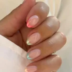 Stylish chrome French tip nails showcasing trendy designs for 2026.