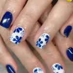 Irresistible blue and white nail ideas for busy moms in 2026