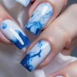 Elegant marble nails design for moms, showcasing stylish and sophisticated nail art