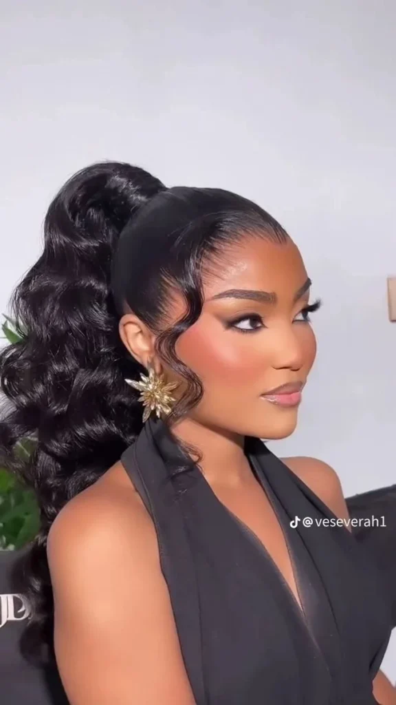 Elegant ponytail hairstyles for Black women showcasing various styles and textures.
