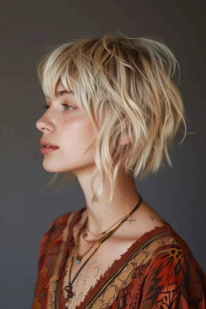 Chic short hairstyles with bangs for moms on the go in 2024