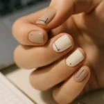 Chic short minimalist nail designs for moms, enhancing style and elegance.