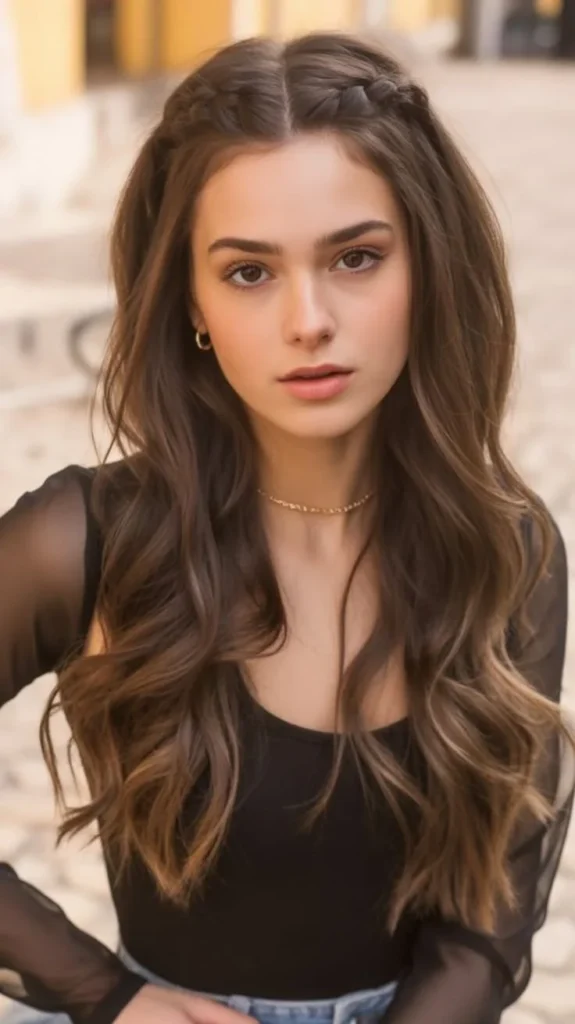 Cute hairstyles for long hair, perfect for photoshoots and moms