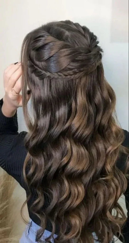 Elegant wedding guest hairstyle ideas featuring formal styles for long hair.