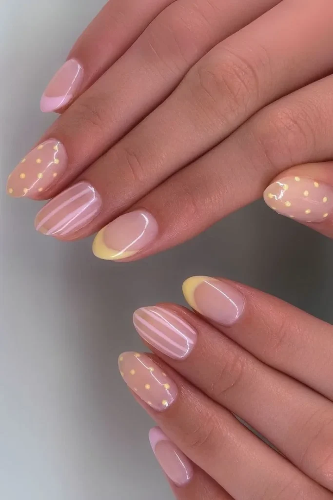 Cute polka dot nail art designs perfect for busy moms
