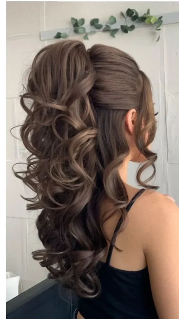 Elegant hairstyle for an event, showcasing latest прическа trends.