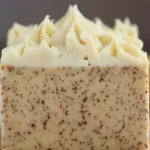 Homemade banana soap with heavy cream using cold process methods.