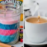 Cozy candles made at home for busy moms to enhance their living space.