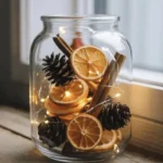 Decorative Christmas jars with lights for DIY holiday decor