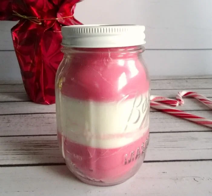 DIY Candy Cane Peppermint Candles for a cozy holiday atmosphere