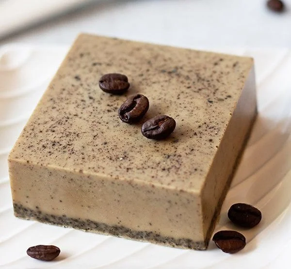 Handmade coffee soap bars with natural ingredients.