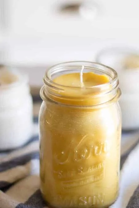 Homemade honey vanilla beeswax candles for cozy family gatherings