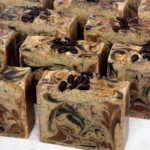 Homemade coffee cold process soap project for busy moms