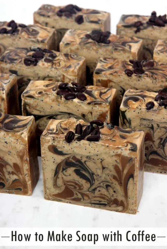 Homemade coffee cold process soap project for busy moms