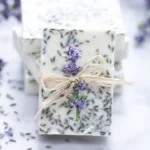 DIY lavender soap crafted at home for a soothing bathing experience