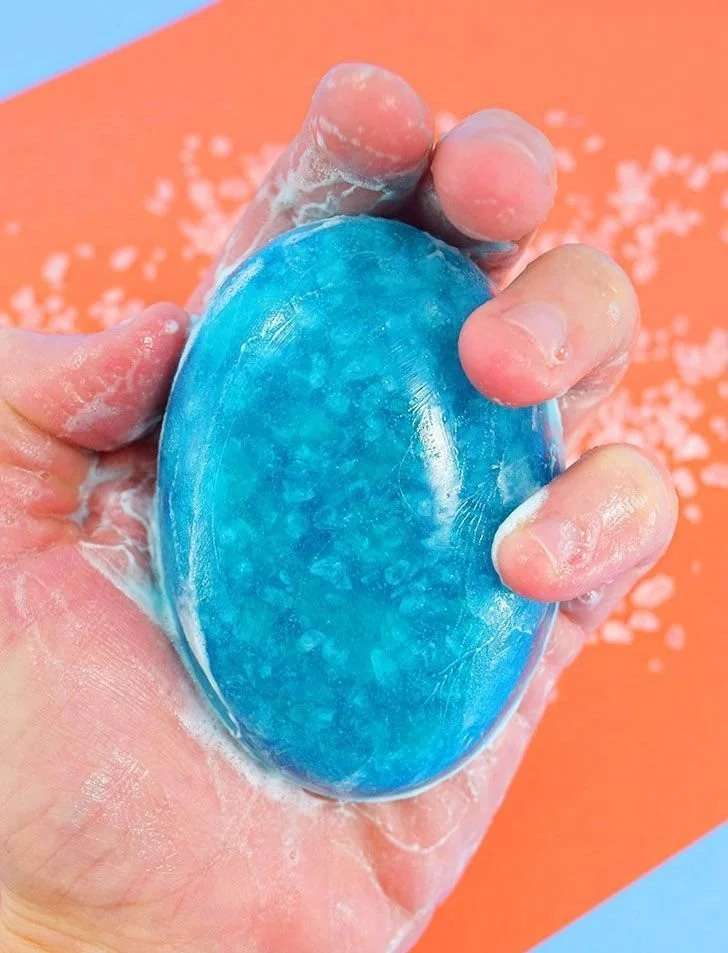Epsom salt soap for muscle relief and soothing relaxation at home