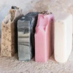 Homemade eco-friendly soap made without lye, perfect for moms seeking sustainability.