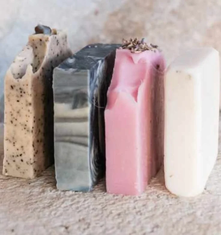 Homemade eco-friendly soap made without lye, perfect for moms seeking sustainability.