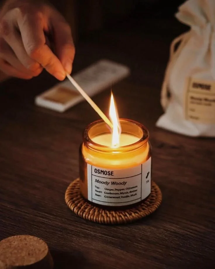 Calming little power candle for tranquil bedtimes and relaxation