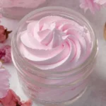 Homemade whipped soap in colorful containers for busy moms