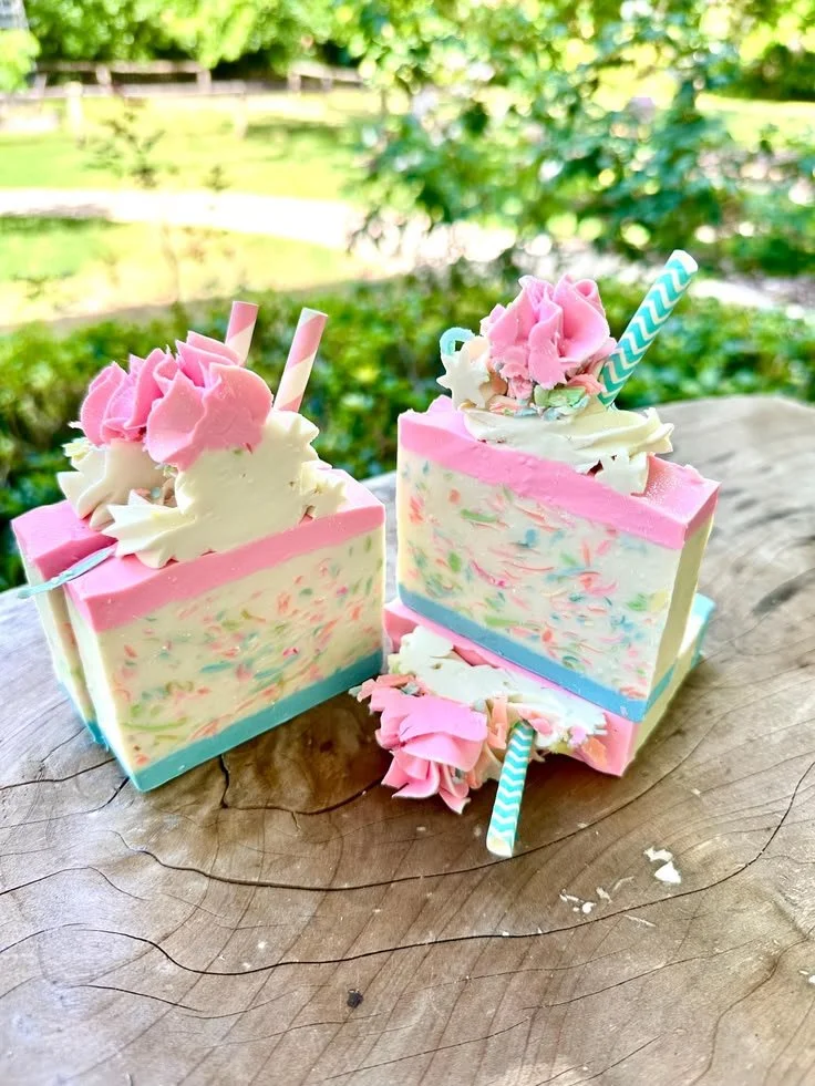 Happy Birthday Soap Bar with colorful packaging and natural ingredients