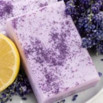 Homemade lavender soap made with an easy melt and pour recipe.
