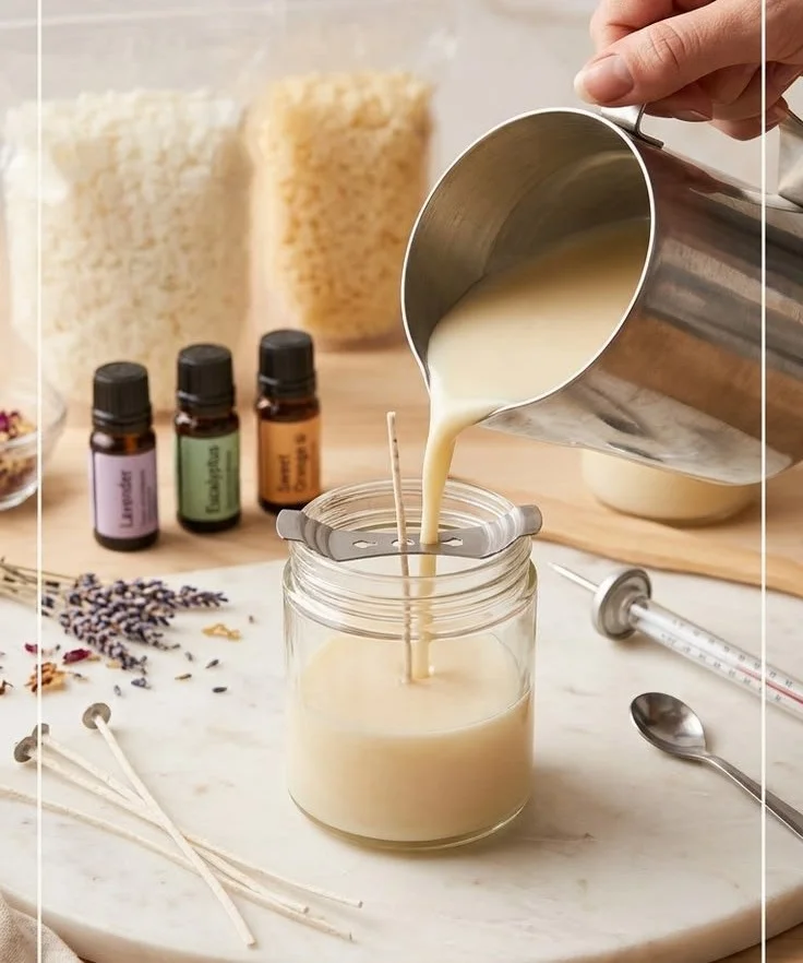Step-by-step guide to make candles for beginners with ingredients and tools