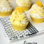 Lemon soap cupcakes with lemon slices for DIY soap making.