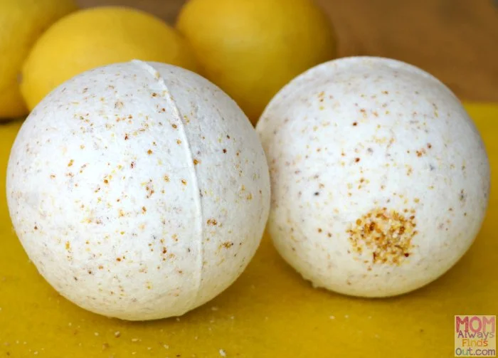 Lemon Vanilla Bath Bomb fizzing in water for a relaxing bath experience