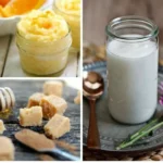Homemade DIY lotion with natural ingredients for smooth skin