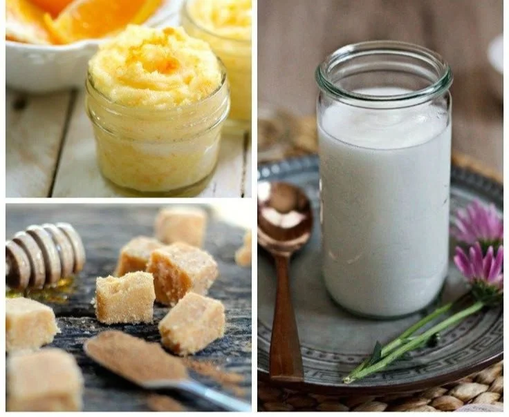 Homemade DIY lotion with natural ingredients for smooth skin