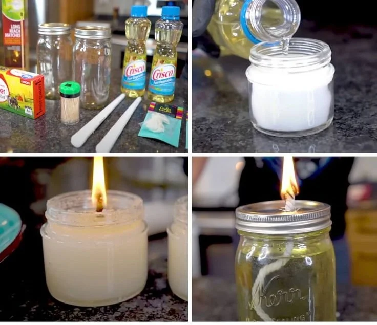 Homemade 100-hour candle crafted by a busy mom in seven simple steps