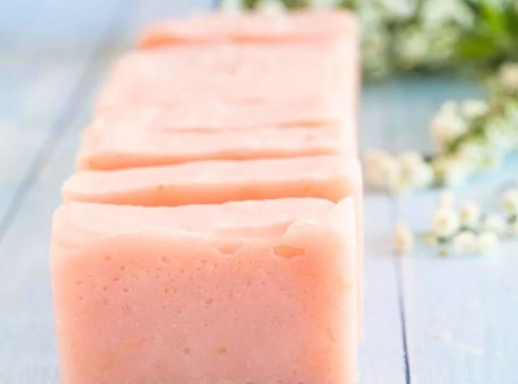Homemade grapefruit soap for natural skincare