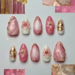 Easy floral nail art designs for moms in spring with vibrant flowers on nails.