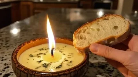 Homemade butter candles for cozy family evenings