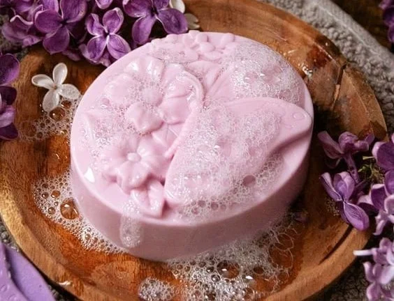 Handmade lilac soap bars for soft skin and relaxation