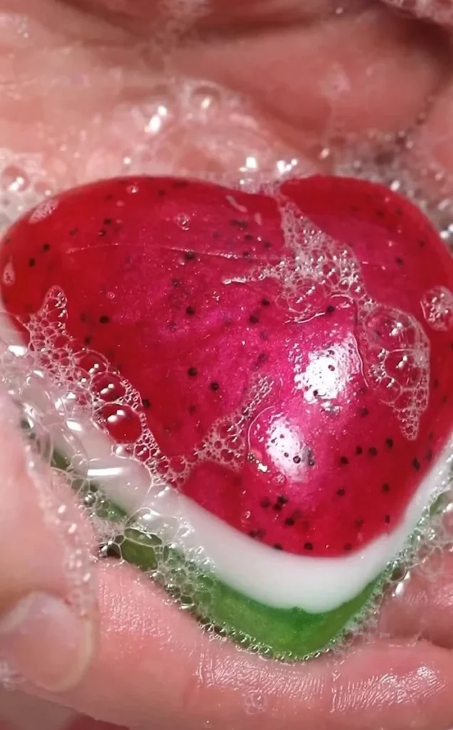 Homemade watermelon soap recipe tutorial for moms