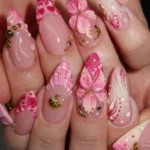 24pc pink press on nails set from The Nail Bar for stylish nail looks.
