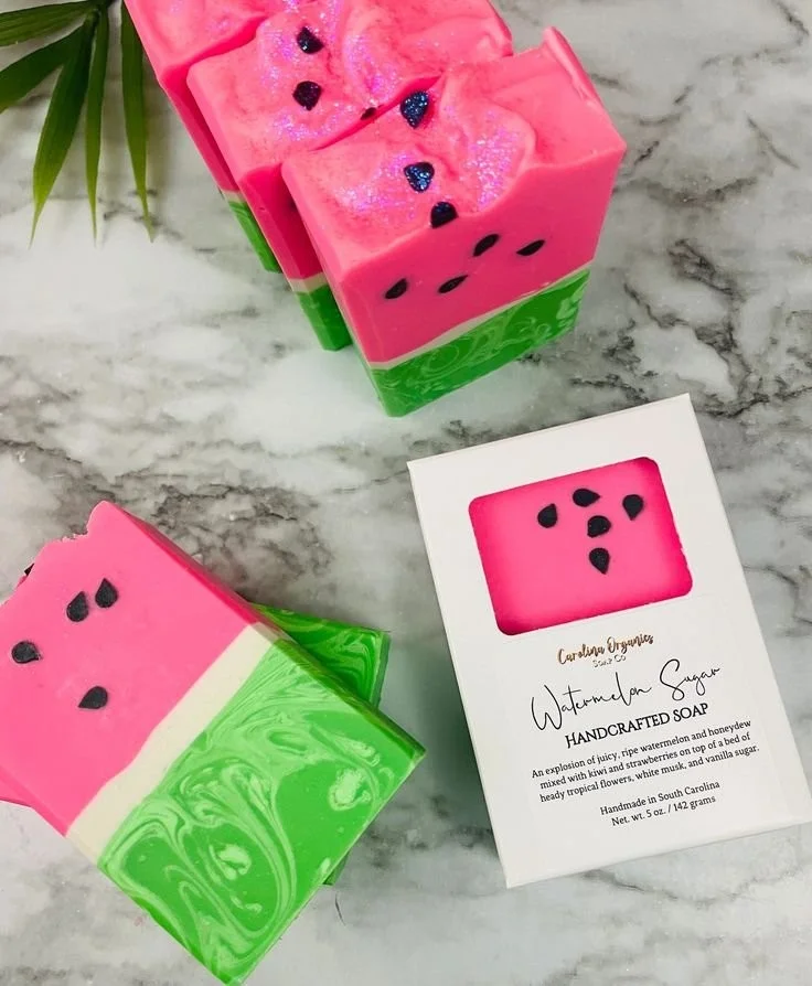 Watermelon Sugar goat milk soap bar with organic oils and butters