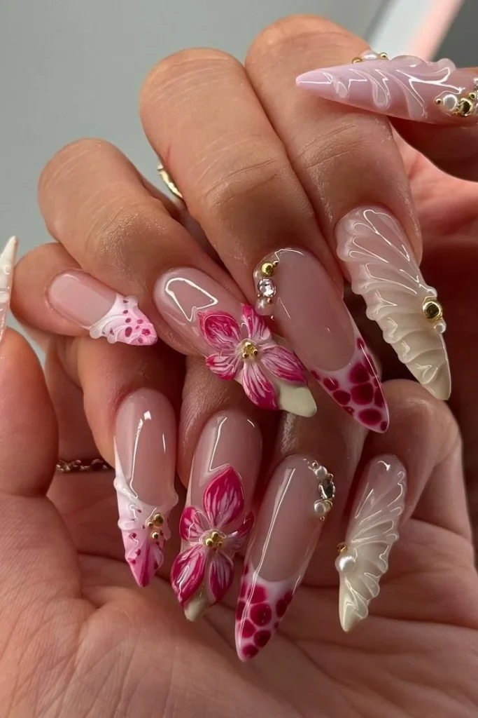 Collection of 15 cute and stylish pink nail designs for inspiration