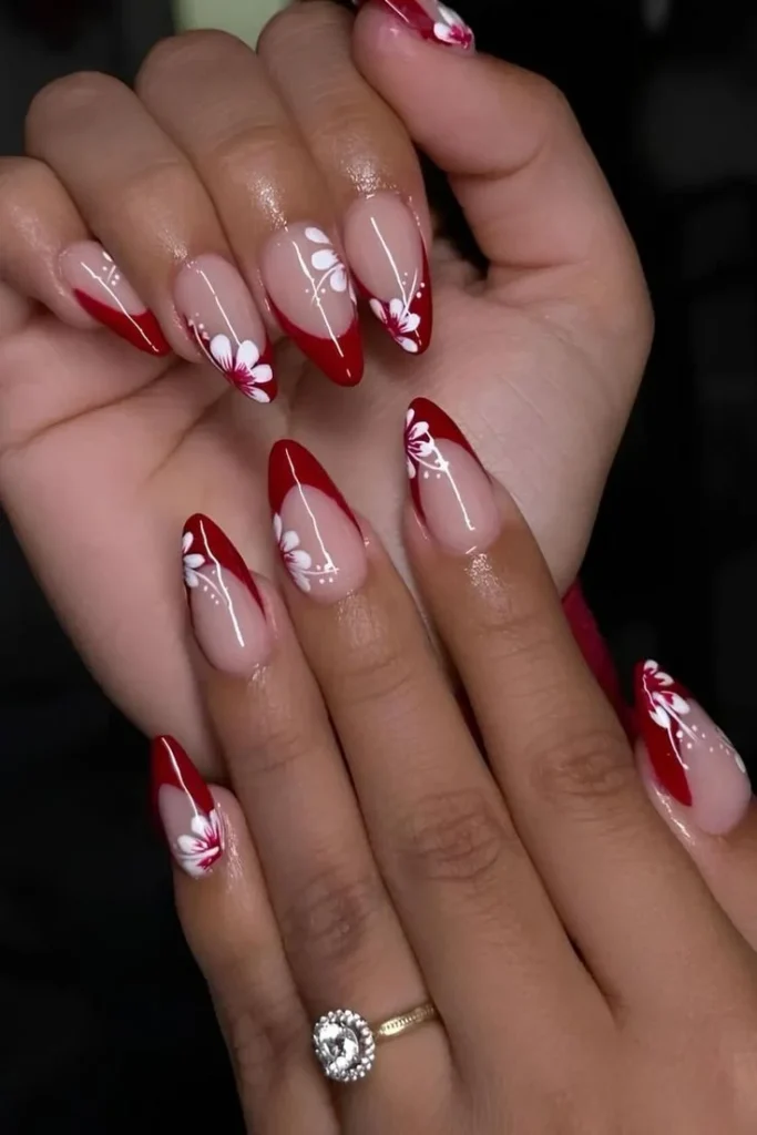 Elegant red nail designs showcasing timeless beauty and style.