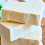 Homemade apple cider soap bars made with cold process technique