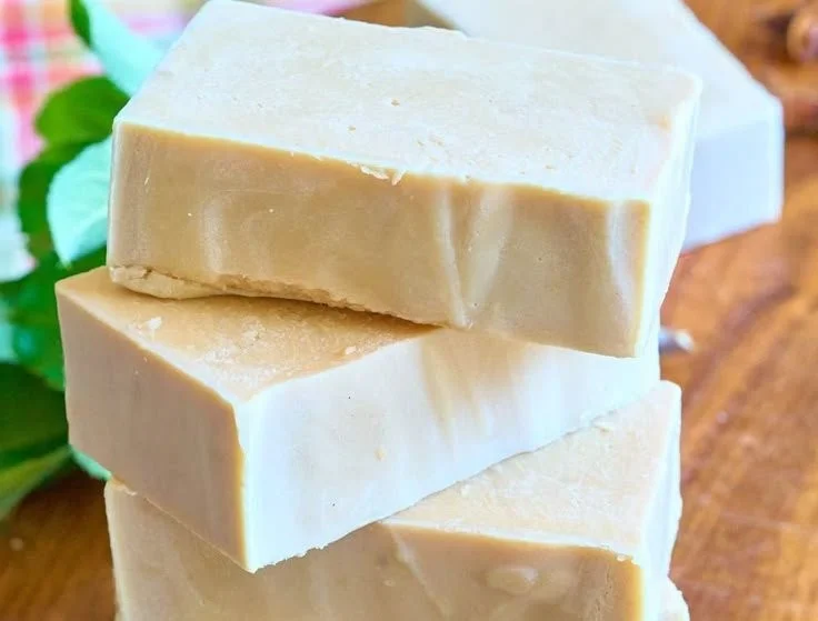 Homemade apple cider soap bars made with cold process technique