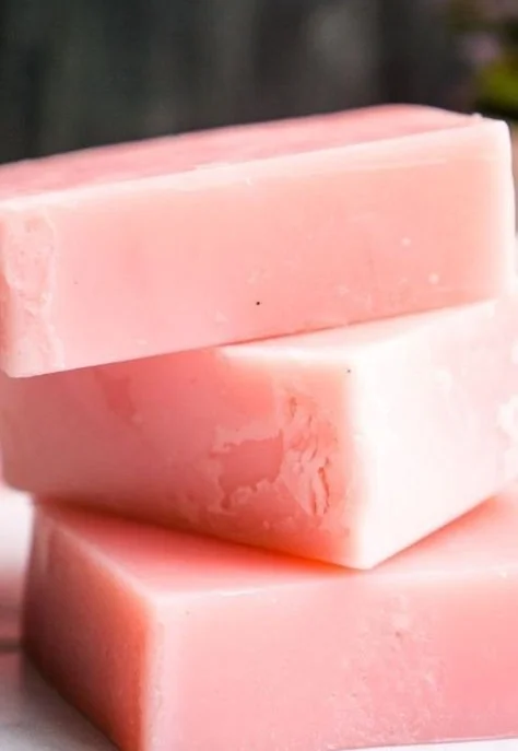 Homemade moisturizing cold process soap in various colors and shapes.