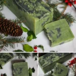 Black Spruce homemade soap DIY recipe for beginners using natural ingredients.