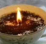 Cozy DIY coffee-scented candles made in cups for home decor